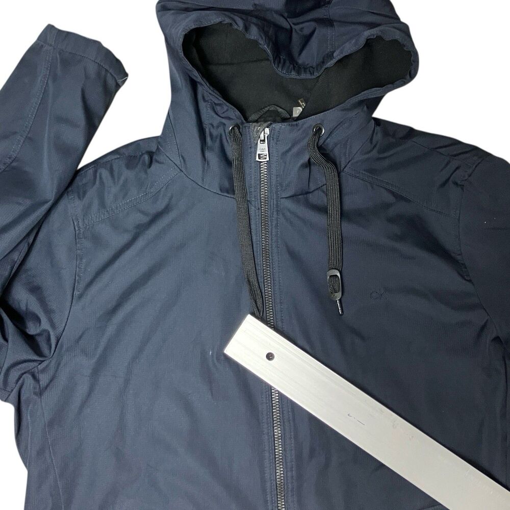 Calvin Klein Jacket Mens L Navy Hooded Full Zip Insulated Lightweight Casual - Picture 8 of 16